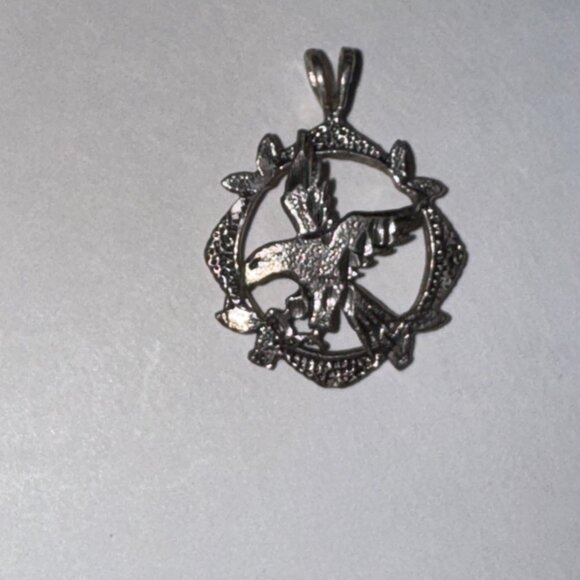 Sterling Silver Eagle Pendant, encircled - Picture 8 of 16